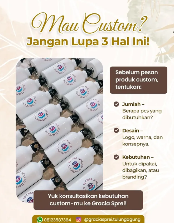 <p>Mau pesan produk custom? Jangan lupa perhatikan